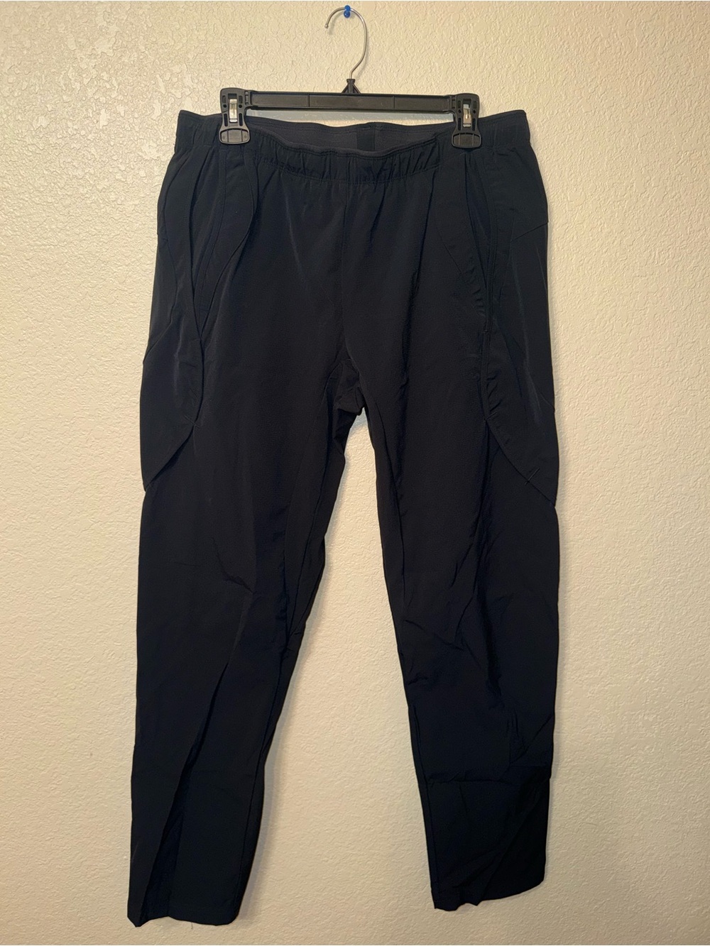 Paskho Black Travel Pants XL Stretch Lightweight Zip Pocket